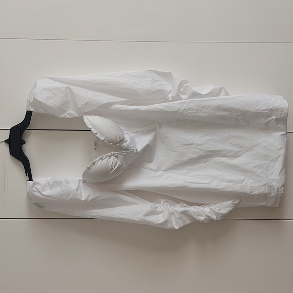 Fashion Nova Must Have Puff Sleeve Mini Dress Size Medium White NWT - Picture 8 of 16